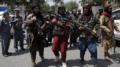 Taliban fighters patrol Kabul, Afghanistan on August 19. The Taliban celebrated Afghanistan's Independence Day by declaring they beat the United States. (AP) Taliban fighters patrol Kabul, Afghanistan on August 19. The Taliban celebrated Afghanistan's Independence Day by declaring they beat the United States. (AP)