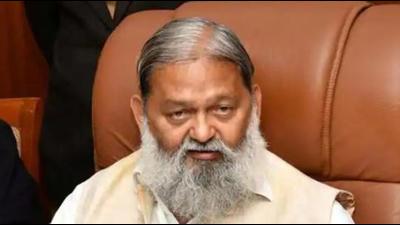 Haryana home minister Anil Vij holds the health portfolio, too. His health is improving after he was hospitalised at PGIMER, Chandigarh. (HT file photo)