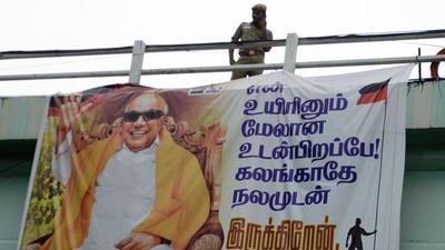 Stalin on Monday urged the party cadre to end the practice of erecting banners and cutouts for leaders, which is a widespread political culture in Tamil Nadu. (AFP) Stalin on Monday urged the party cadre to end the practice of erecting banners and cutouts for leaders, which is a widespread political culture in Tamil Nadu. (AFP)