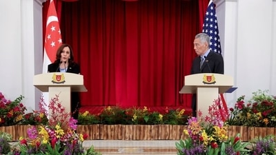 Vice President Harris' visit to Singapore is part of a diplomatic charm offensive by the Biden administration in Southeast Asia. REUTERS/Evelyn Hockstein/Pool (REUTERS)