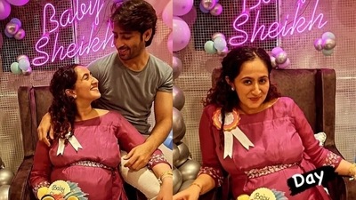 Shaheer Sheikh hosted a baby shower for his wife Ruchikaa Kapoor.