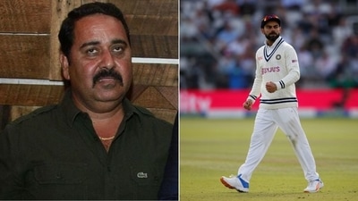 Rajkumar Sharma (L) reacts to Kohli's latest Test ranking (HT Collage) Rajkumar Sharma (L) reacts to Kohli's latest Test ranking (HT Collage)