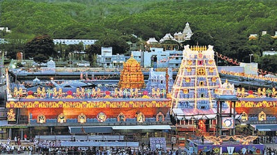 A dedicated sale counter has been set up by the TTD near the laddu counters adjacent to the Tirumala temple, where the devotees can first buy these bags before heading to counters to buy the prasadams. (PTI) A dedicated sale counter has been set up by the TTD near the laddu counters adjacent to the Tirumala temple, where the devotees can first buy these bags before heading to counters to buy the prasadams. (PTI)