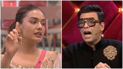 Divya Agarwal and Karan Johar got into an argument on Sunday's episode of Bigg Boss OTT.