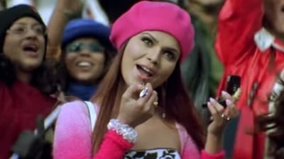Rakhi Sawant played a dumb, glamorous girl in Main Hoon Na. Rakhi Sawant played a dumb, glamorous girl in Main Hoon Na.