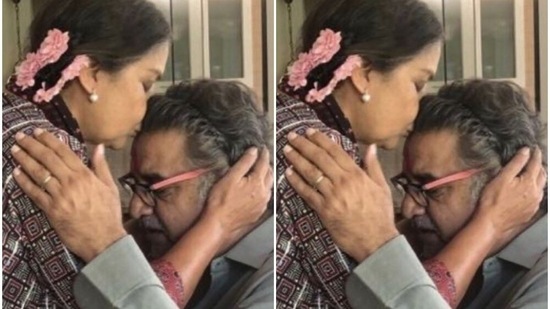 Shabana Azmi posted this picture with brother Baba Azmi.