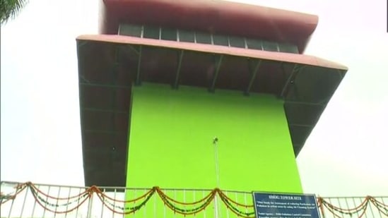 The smog tower was inaugurated by chief minister Arvind Kejriwal on Monday.(ANI Photo)