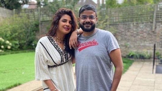 Priyanka Chopra with her brother Siddharth Chopra in London. 