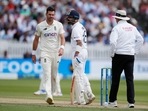 Virat Kohli reacts to England's James Anderson