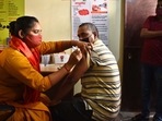 As part of the nationwide vaccination drive, India has, so far, inoculated about 58.89 crore beneficiaries against the deadly virus. (Vipin Kumar/HT PHOTO) As part of the nationwide vaccination drive, India has, so far, inoculated about 58.89 crore beneficiaries against the deadly virus. (Vipin Kumar/HT PHOTO)