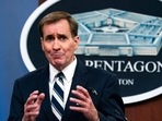 Pentagon spokesperson John Kirby during a briefing at the Pentagon in Washington. Pentagon spokesperson John Kirby during a briefing at the Pentagon in Washington.