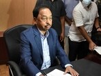 Three FIRs were registered against Union minister Narayan Rane for his remarks against Maharashtra chief minister Uddhav Thackeray.(PTI Photo)