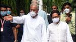 Chhattisgarh chief minister Bhupesh Baghel, with Congress general secretary in-charge of state PL Punia, comes out of Congress leader Rahul Gandhi's residence after meeting him, in New Delhi on Tuesday. (ANI) Chhattisgarh chief minister Bhupesh Baghel, with Congress general secretary in-charge of state PL Punia, comes out of Congress leader Rahul Gandhi's residence after meeting him, in New Delhi on Tuesday. (ANI)