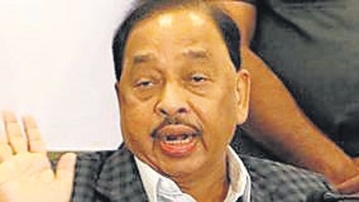 The BJP didn’t condone Rane’s remarks, but stood by its leader and said the action taken against him was uncalled for when similar remarks by Sena leaders, including CM Thackeray, go unnoticed. (HT_PRINT) The BJP didn’t condone Rane’s remarks, but stood by its leader and said the action taken against him was uncalled for when similar remarks by Sena leaders, including CM Thackeray, go unnoticed. (HT_PRINT)
