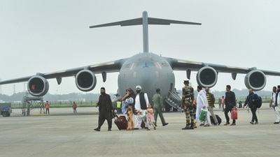 India has evacuated 626 people, including 228 citizens and 77 Afghan Sikhs, till Tuesday. (PTI) India has evacuated 626 people, including 228 citizens and 77 Afghan Sikhs, till Tuesday. (PTI)