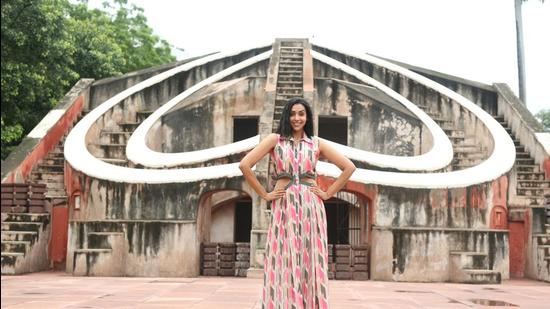 Anupria Goenka was in the national capital just for one day for shooting of a project (Manoj Verma/ Hindustan Times)