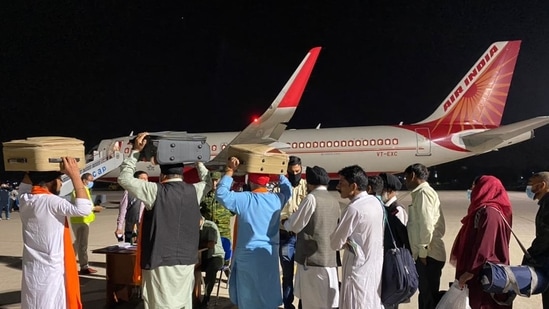 India has been evacuating people from Kabul since the Taliban seized Kabul on August 15. (Arindam Bagchi/Twitter Photo)