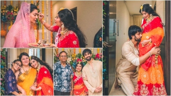 On this day, the expecting mother gets showered with gifts like jewellery and clothing from her relatives along with lots of blessings. Charu Asopa Sen recently took to her Instagram handle to treat her well-wishers with photos from the ceremony.(Instagram/@asopacharu)