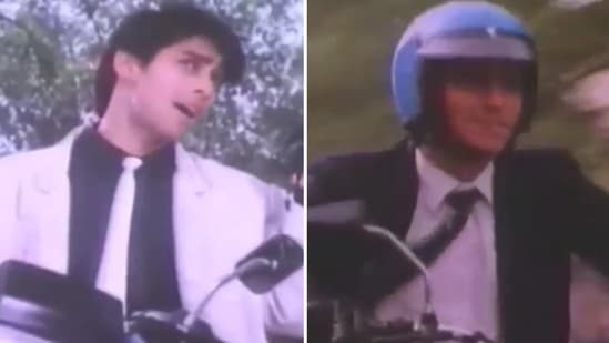 Salman Khan in the bike ad from 1985. Salman Khan in the bike ad from 1985.