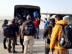Indian Air Force's special repatriation flight brought back people from war-torn Afghanistan.(ANI Photo) Indian Air Force's special repatriation flight brought back people from war-torn Afghanistan.(ANI Photo)
