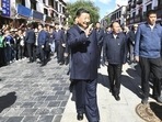 Chinese President Xi Jinping visits Barkhor street near the Jokhang Temple in Lhasa in western China’s Tibet Autonomous Region in July. (AP) Chinese President Xi Jinping visits Barkhor street near the Jokhang Temple in Lhasa in western China’s Tibet Autonomous Region in July. (AP)