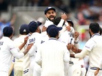 India's Virat Kohli celebrates.(AP) India's Virat Kohli celebrates.(AP)