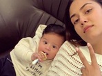 Mira Rajput with her son Zain. Mira Rajput with her son Zain.