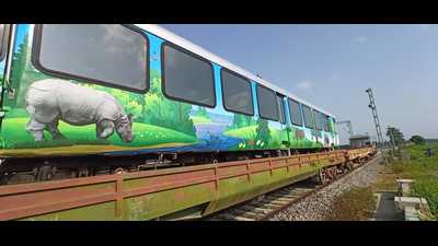The coaches have reached the Mailani junction in Lakhimpur Kheri district, said North Eastern Railway (NER) officials (Sourced) The coaches have reached the Mailani junction in Lakhimpur Kheri district, said North Eastern Railway (NER) officials (Sourced)