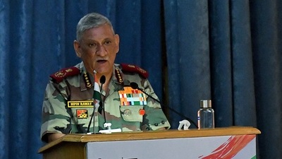 Chief of Defence Staff (CDS) General Bipin Rawat said that terrorism spilling out of Afghanistan will be dealt with similarly to how terrorism is dealt with in India. (PTI) Chief of Defence Staff (CDS) General Bipin Rawat said that terrorism spilling out of Afghanistan will be dealt with similarly to how terrorism is dealt with in India. (PTI)
