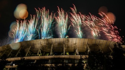 Fireworks illuminate over National Stadium during the Opening Ceremony for the 2020 Paralympics in Tokyo, Tuesday, Aug. 24, 2021. (AP) Fireworks illuminate over National Stadium during the Opening Ceremony for the 2020 Paralympics in Tokyo, Tuesday, Aug. 24, 2021. (AP)