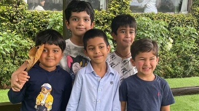 Kareena Kapoor shared pics of Taimur Ali Khan with his friends.
