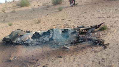 IAF's MiG-Bison crashes in Rajasthan; pilot ejects safely (HT Photos)