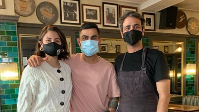 The couple also visited a vegan restaurant, discovered by Anushka. The couple also visited a vegan restaurant, discovered by Anushka.