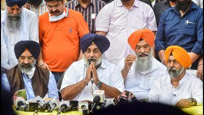 SAD president Sukhbir Singh Badal in New Delhi on Wednesday. The SAD top brass sees the result as a practice match for the upcoming assembly polls in Punjab scheduled in early 2022. (PTI) SAD president Sukhbir Singh Badal in New Delhi on Wednesday. The SAD top brass sees the result as a practice match for the upcoming assembly polls in Punjab scheduled in early 2022. (PTI)