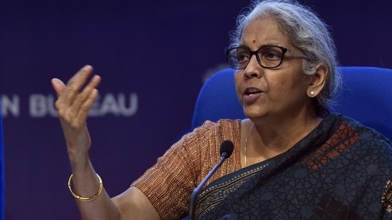 Union finance minister Nirmala Sitharaman has also urged banks to work with state governments to push the ‘one district, one export’ agenda. (Sanjeev Verma/HT PHOTO)