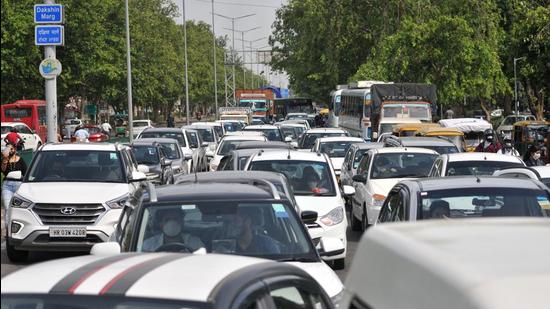 Chandigarh has the highest density of vehicles in the country and battles traffic congestion on a daily basis.