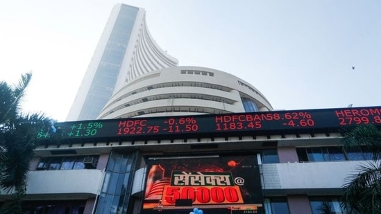 In the previous session, Sensex ended 403.19 points or 0.73 per cent higher at its lifetime peak of 55,958.98(File Photo)