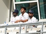 India's captain Virat Kohli, left, sits with teammates and KL Rahul, right, and Rishabh Pant.(AP) India's captain Virat Kohli, left, sits with teammates and KL Rahul, right, and Rishabh Pant.(AP)