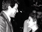 Dharmendra and Kamini Kaushal in a throwback picture that he shared.