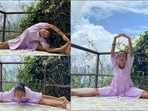 Ankita Konwar flaunts muscle flexibility with split stretching exercises as she returns home Ankita Konwar flaunts muscle flexibility with split stretching exercises as she returns home