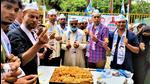 In an innovative form of protest against the BJP government, Aam Aadmi Party (AAP) workers in Haldwani made “jalebis of false promises”. (HT Photo)