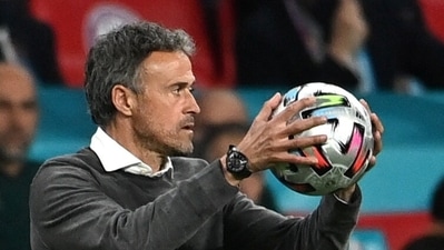 Spain coach Luis Enrique (Pool via REUTERS)