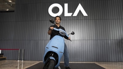 Varun Dubey, chief marketing officer, during the launch of the Ola Electric Scooter at the Ola Campus in Bengaluru. (Bloomberg)
