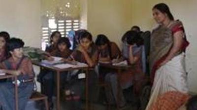 The guidelines also suggest that yoga activities are held in classes for a few minutes in Rajasthan schools for maintaining good mental health. (Hindustan Times Photo) The guidelines also suggest that yoga activities are held in classes for a few minutes in Rajasthan schools for maintaining good mental health. (Hindustan Times Photo)