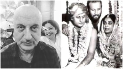 Anupam Kher and Kirron Kher clocked in their 36th wedding anniversary. Anupam Kher and Kirron Kher clocked in their 36th wedding anniversary.