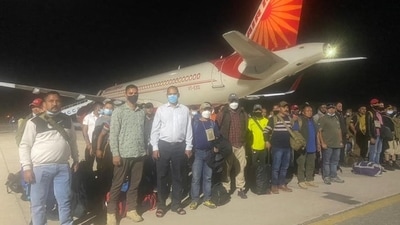 AI 1956 carrying 87 Indians departs from Tajikistan for New Delhi.