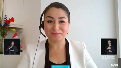 Canadian minister for women and gender equality and rural economic development Maryam Monsef. (Screenshot from cpac.ca)