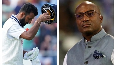 Cheteshwar Pujara and Brian Lara. (File) Cheteshwar Pujara and Brian Lara. (File)