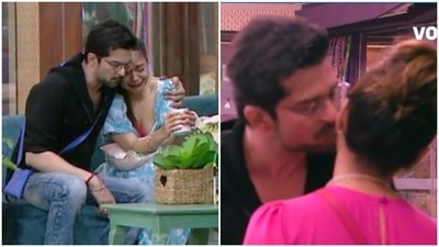 Raqesh Bapat made up to Shamita Shetty with a kiss. Raqesh Bapat made up to Shamita Shetty with a kiss.