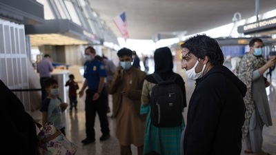 The Taliban have condemned the attacks outside Kabul’s airport, saying they occurred in an area controlled by US forces. (AFP)